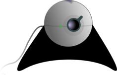 Vector clip art of a webcam