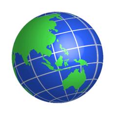 Oceania world globe vector image