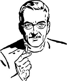 Vector image of a male person