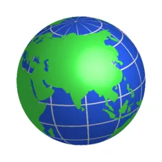 Asia world globe vector image