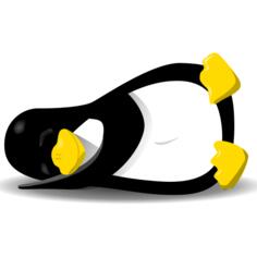 Tux asleep vector image