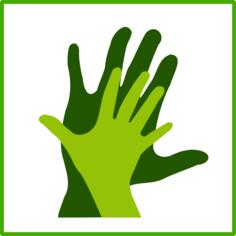 Eco hand icon vector image