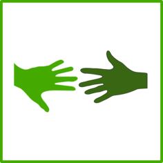 Eco hands icon vector image