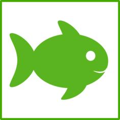 Eco fish vector icon