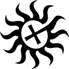 Tribal sun logo vector drawing