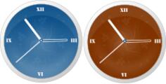 Modern clocks vector graphics