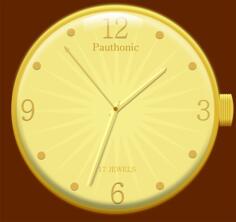 Golden watch vector image