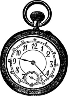 Victorian pocket watch vector graphics