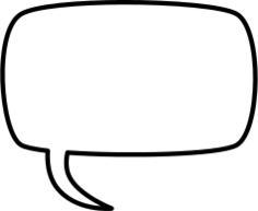 Rectangular comic speech bubble vector drawing