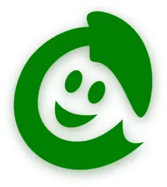 Happy recycling face sign vector graphics