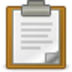 Clipboard with paper vector clip art