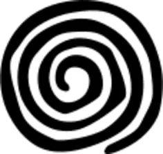 Vector mage of a black spiral
