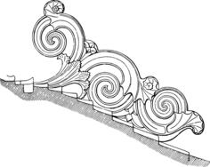 Corinthian ornament vector drawing