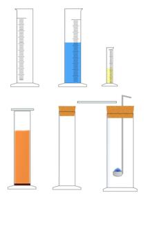 Measuring cylinders vector drawing