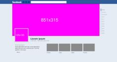 Facebook cover page template vector clip art