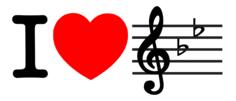I love music sign vector graphics