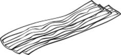 Vector drawing of bacon
