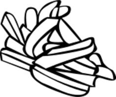 Vector clip art of french fries