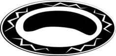 Decorated plate vector image