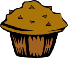Vector image of chocolate muffin