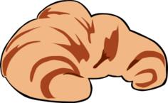 Vector drawing of a croissant