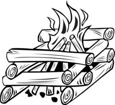 Campfire vector illustration