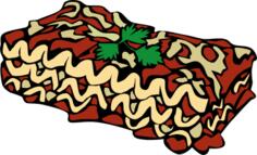 Lasagna vector image
