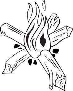 Small campfires vector drawing