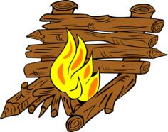 Large campfire vector illustration