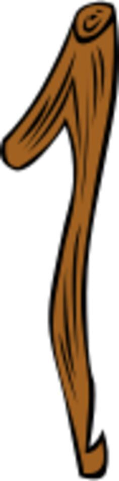 Vector illustration of a woodstick
