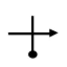 Right at cross roads TSD vector sign