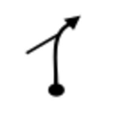 Right road curve intersection TSD vector sign