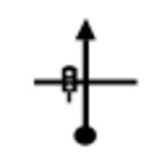 Signal take straight road TSD vector sign