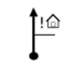 Small village on your right TSD sign TSD vector sign