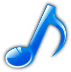Music note with reflections vector image