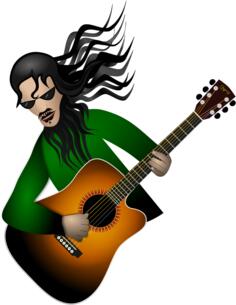 Guitar player vector image