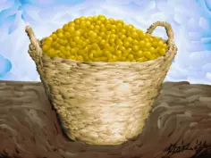 Gage plum basket vector image
