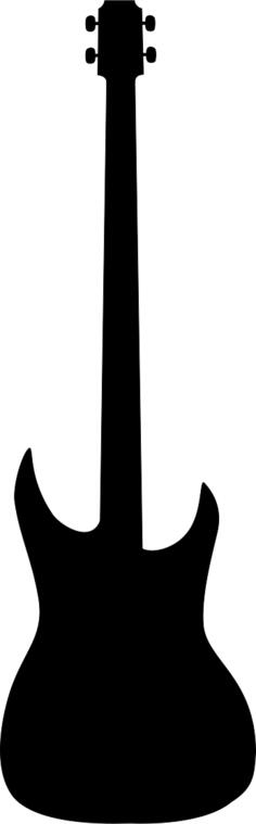 Bass guitar silhouette vector image