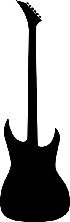 Silhouette vector clip art of guitar