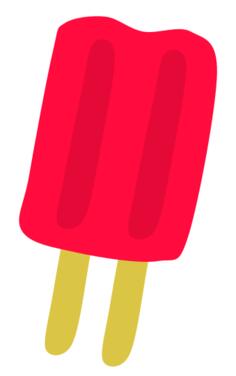 Red icecream on stick vector drawing