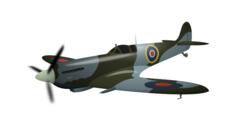 Supermarine Spitfire plane vector illustration