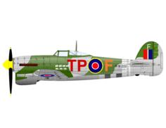 Hawker Typhoon vector illustration