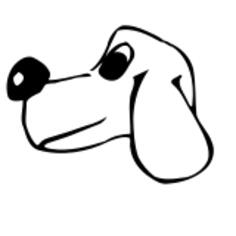 Dog portrait vector image