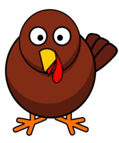 Funny turkey vector illustration