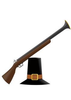 Hunters hat and gun vector image