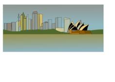 Vector image of Sydney skyline