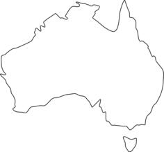 Australia map outline vector illustration