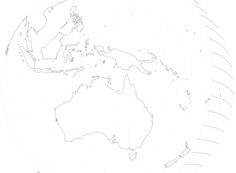 Australia viewed from space vector drawing