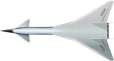 Top view of supersonic aircraft vector clip art