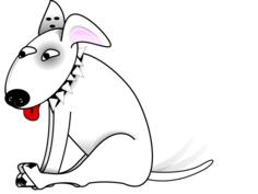 Dog sitting vector image